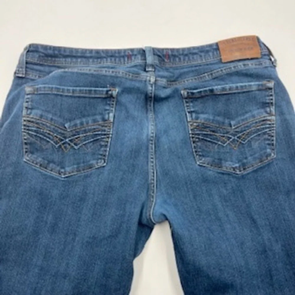 Seven7 Mens Straight Fit Jeans Blue Medium‎ Wash Stretch W38 L30